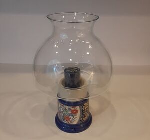 Vintage Hurricane Lamp Gailstyn-Sutton 1982 Chinoiserie Candle Timeless 10.5"